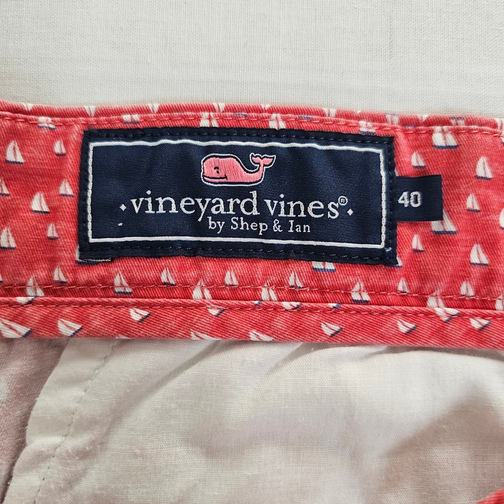 Vineyard Vines Mens 40 Sailboat Print Breaker Shorts Cotton Stretch Nautical - Picture 3 of 8